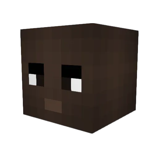 malaune Minecraft avatar head, 3D render