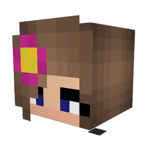 malaxata Minecraft avatar head, 3D render
