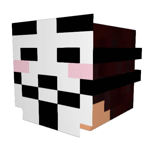 malbo__ Minecraft avatar head, 3D render