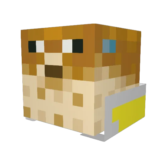 malcomjohn Minecraft avatar head, 3D render