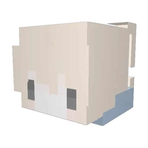 malditesta Minecraft avatar head, 3D render