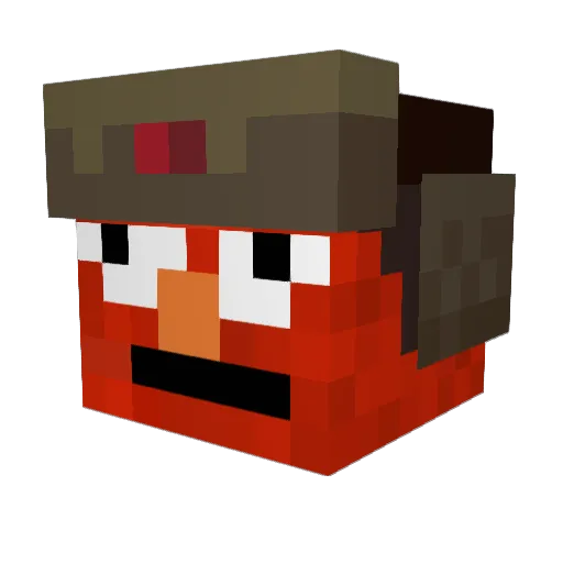 malek600 Minecraft avatar head, 3D render