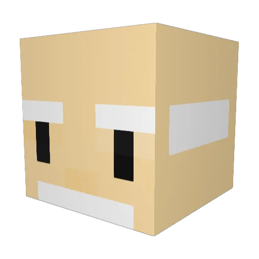 malekyaya Minecraft avatar head, 3D render