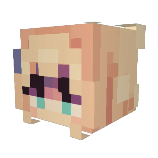 malenagaming Minecraft avatar head, 3D render