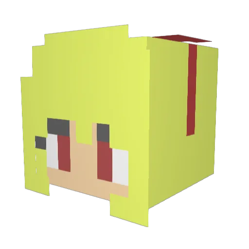 malfoumo Minecraft avatar head, 3D render