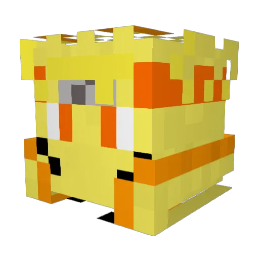 malgue Minecraft avatar head, 3D render