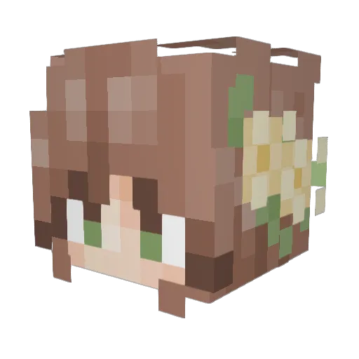 malibu_b Minecraft avatar head, 3D render