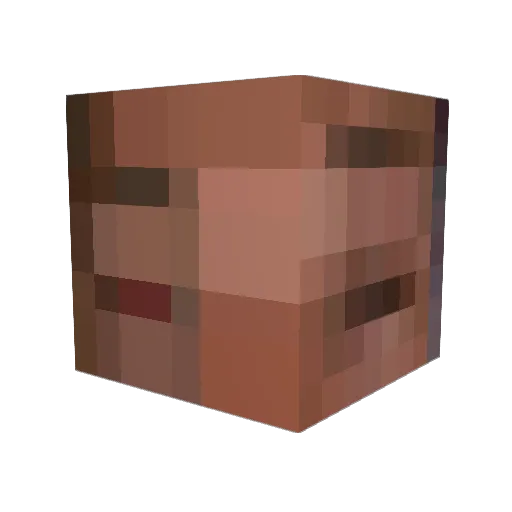 malibumut Minecraft avatar head, 3D render