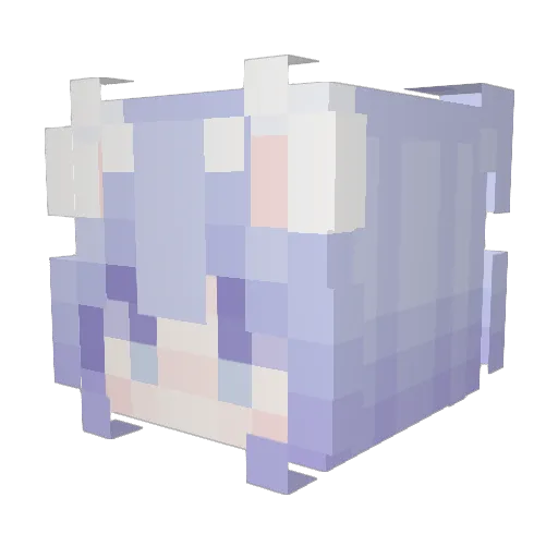 maliio_ Minecraft avatar head, 3D render