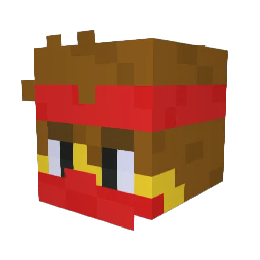 malikhadi Minecraft avatar head, 3D render