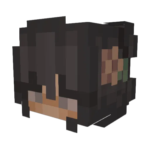 malikono Minecraft avatar head, 3D render