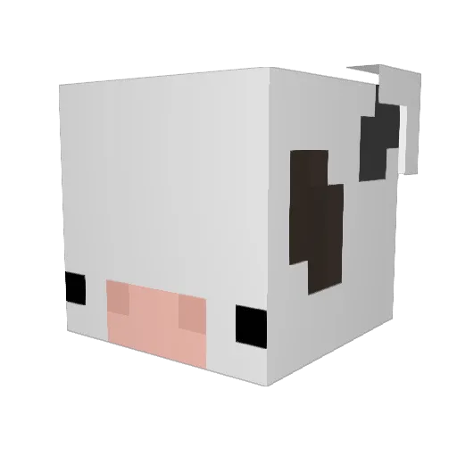 malimai Minecraft avatar head, 3D render