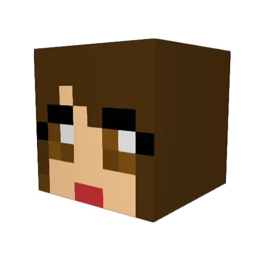 malinada Minecraft avatar head, 3D render