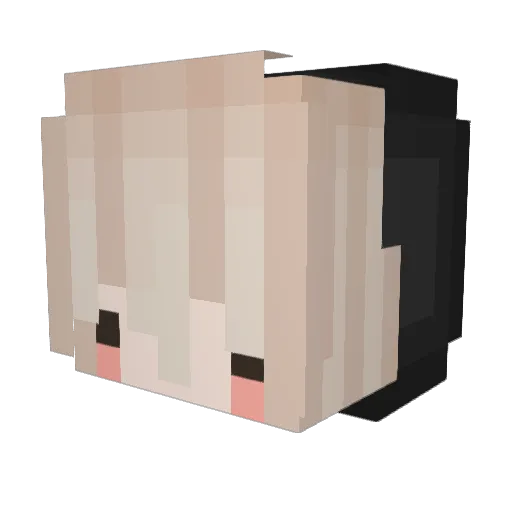 malinaesthetic Minecraft avatar head, 3D render