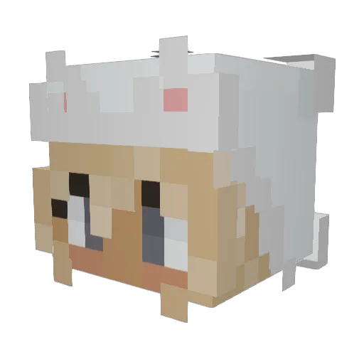 malinrooney Minecraft avatar head, 3D render