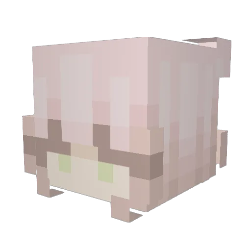 maliobu Minecraft avatar head, 3D render