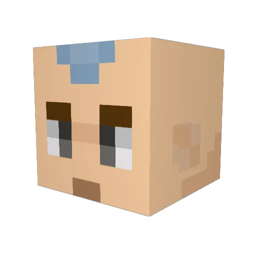 malling213 Minecraft avatar head, 3D render