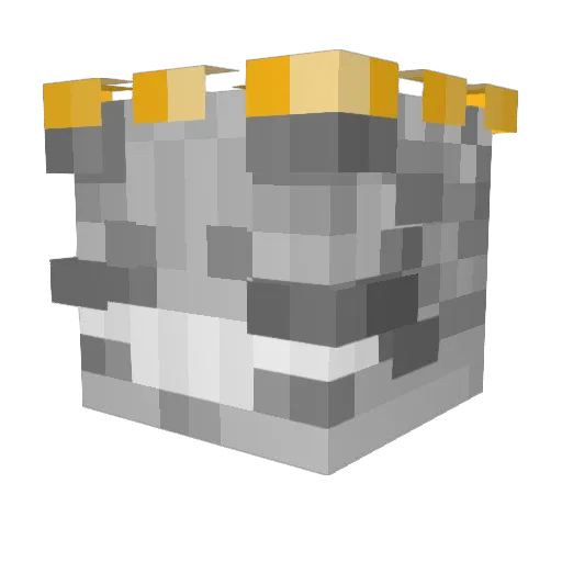 mallou__ Minecraft avatar head, 3D render
