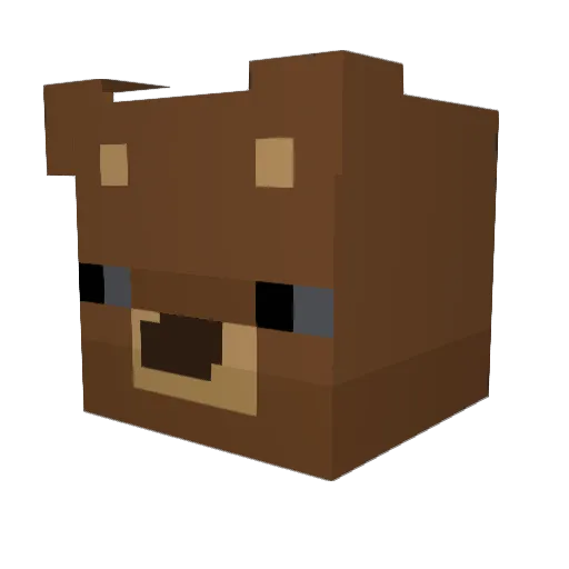 mallx Minecraft avatar head, 3D render