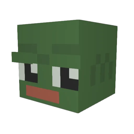 mallywal Minecraft avatar head, 3D render
