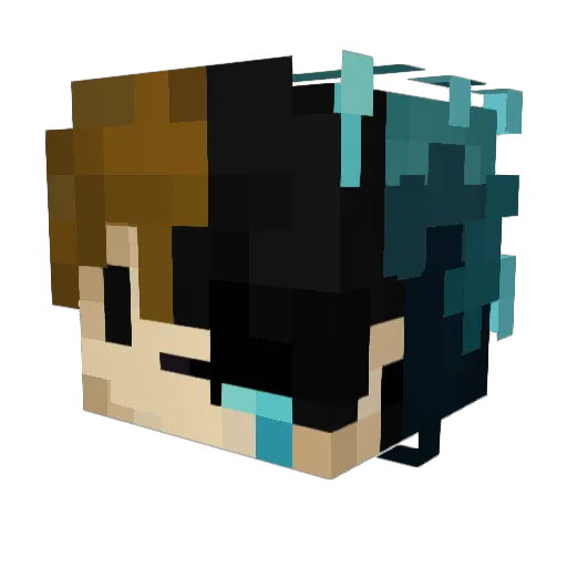 malmatic Minecraft avatar head, 3D render