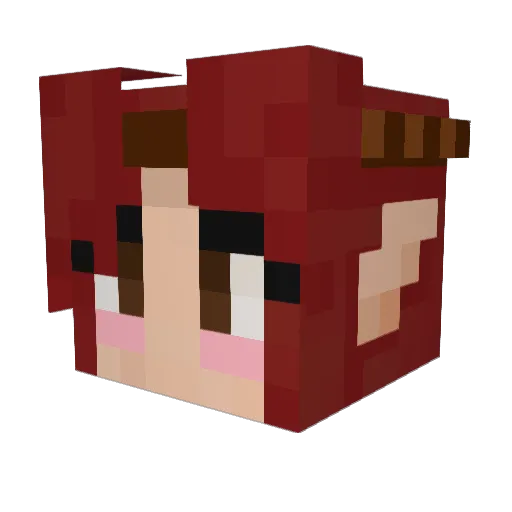 malnormalish Minecraft avatar head, 3D render