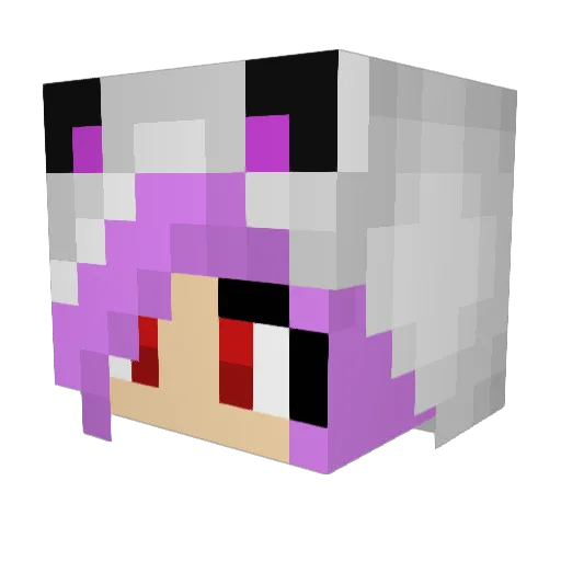 malo1D Minecraft avatar head, 3D render