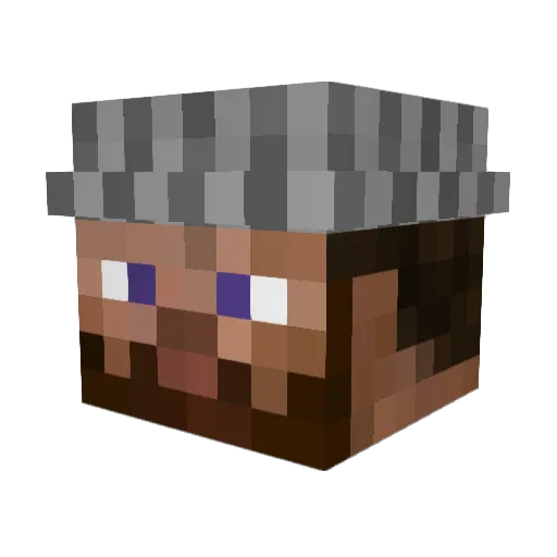 maloa Minecraft avatar head, 3D render