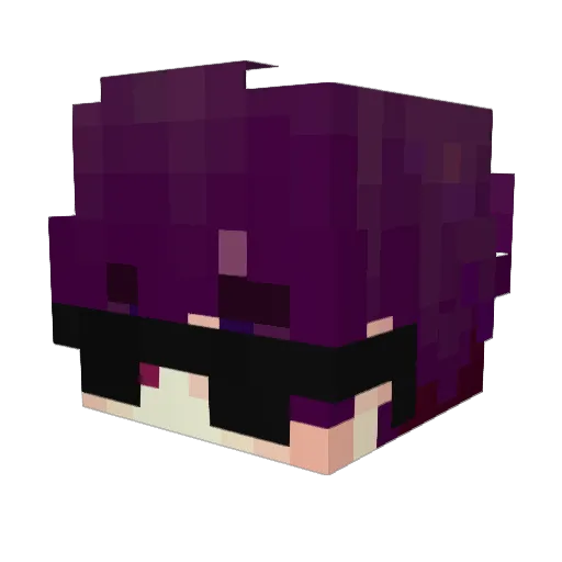 malokaORIGINAL Minecraft avatar head, 3D render