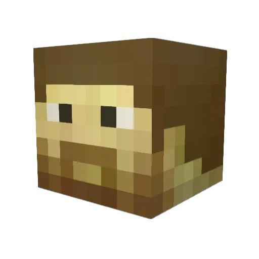 malon1es Minecraft avatar head, 3D render
