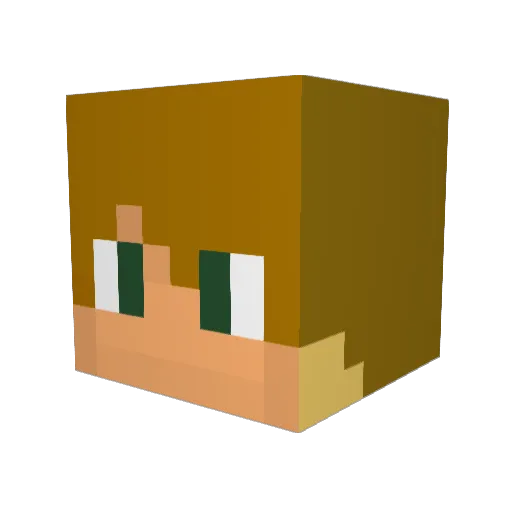 malook106 Minecraft avatar head, 3D render