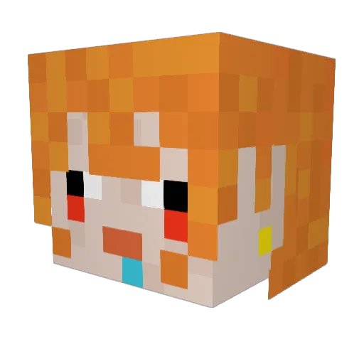 malouuute Minecraft avatar head, 3D render