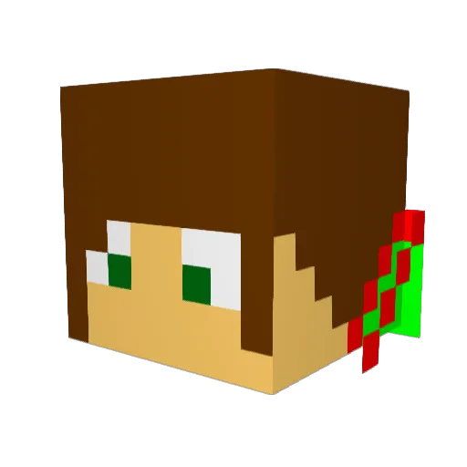 malt2287 Minecraft avatar head, 3D render