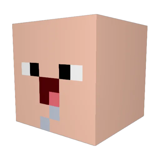 maltevst Minecraft avatar head, 3D render