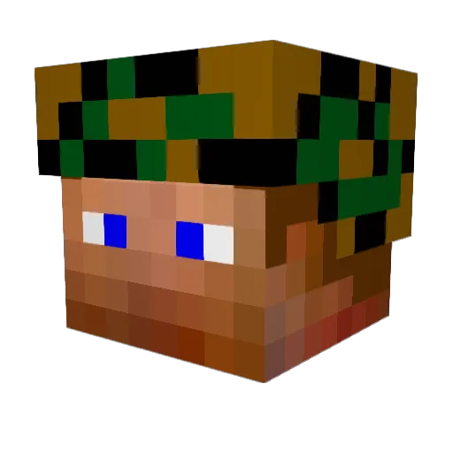 maltheclausen Minecraft avatar head, 3D render