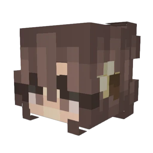 maltymeg Minecraft avatar head, 3D render