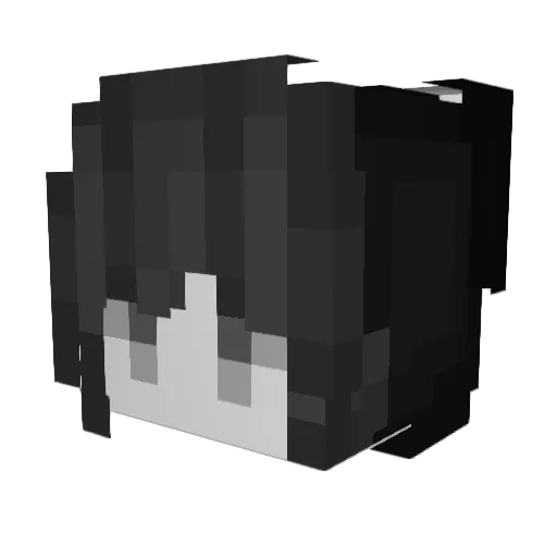 maluet Minecraft avatar head, 3D render