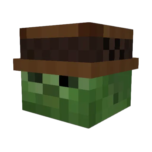 malufzin Minecraft avatar head, 3D render