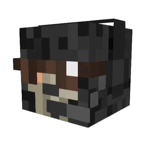 malumpel Minecraft avatar head, 3D render