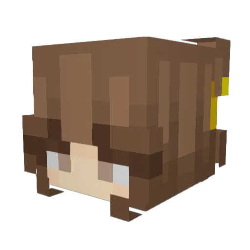 maluu_w Minecraft avatar head, 3D render