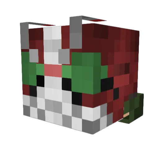 malvaknoctor Minecraft avatar head, 3D render