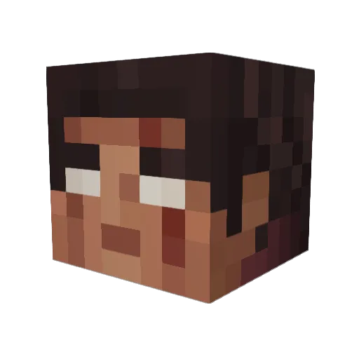malylanek Minecraft avatar head, 3D render