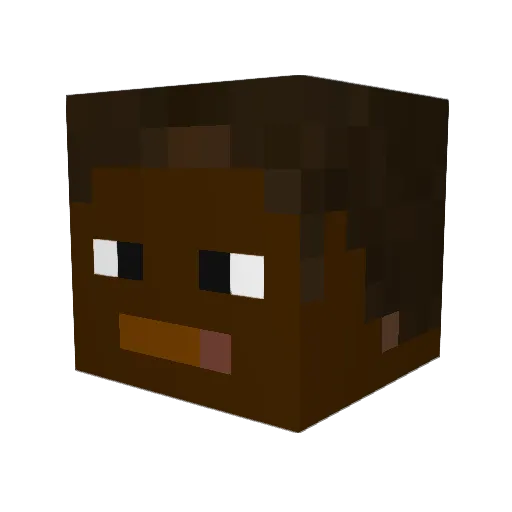 malyrozporek Minecraft avatar head, 3D render