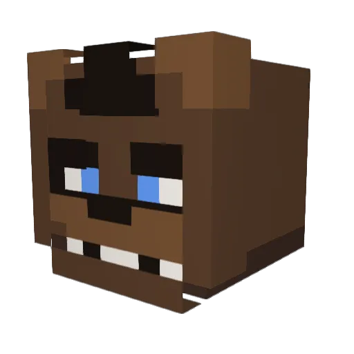 mama_negra Minecraft avatar head, 3D render