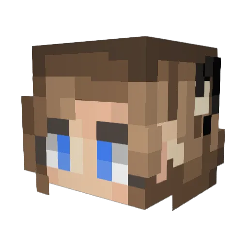 mamacat Minecraft avatar head, 3D render