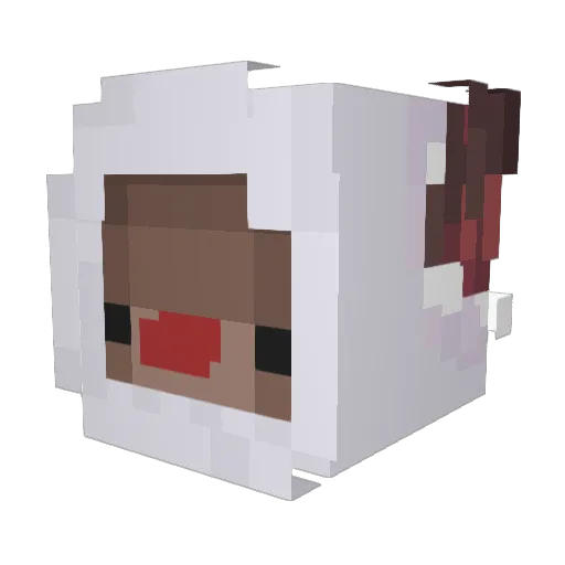 mamagueboos Minecraft avatar head, 3D render