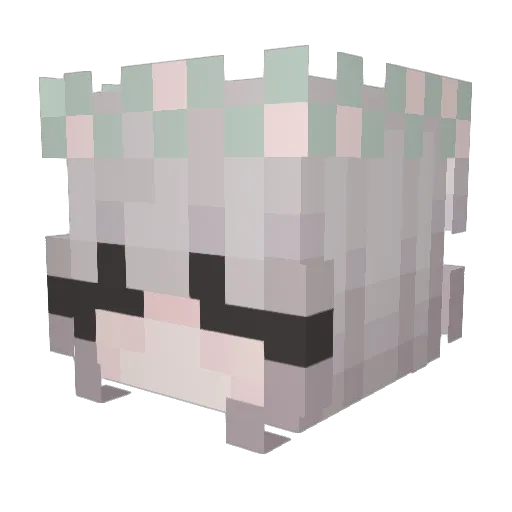 mamamiaaaa Minecraft avatar head, 3D render