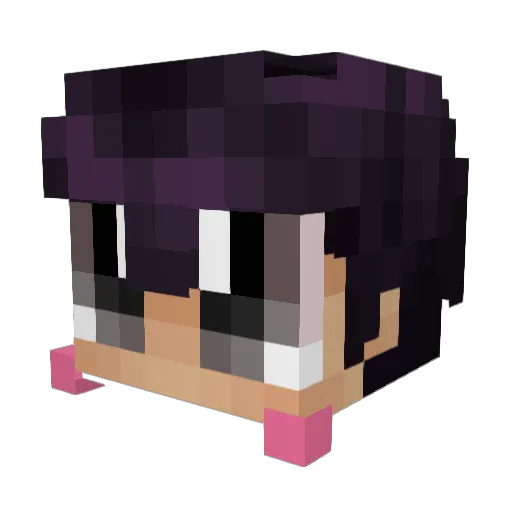 mamba0 Minecraft avatar head, 3D render