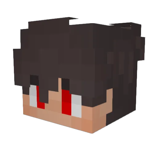 mambaa Minecraft avatar head, 3D render
