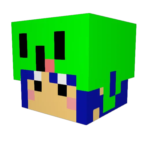 mame02 Minecraft avatar head, 3D render